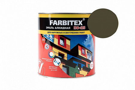 картинка Эмаль алкидная ПФ-115 5 кг хаки FARBITEX в г. Октябрьский в компании ТехноСтрой