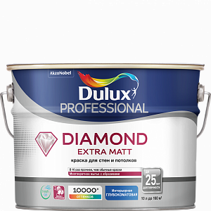 картинка Краска Dulux Professional Diamond Extra Matt глуб/мат BW, 9 л в г. Октябрьский в компании ТехноСтрой